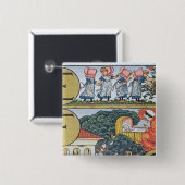 E-F, von einem Alphabet, das auf Kinderzimmer Button (Vorne & Hinten)