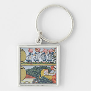 E-F, von einem Alphabet, das auf Kinderzimmer Schlüsselanhänger