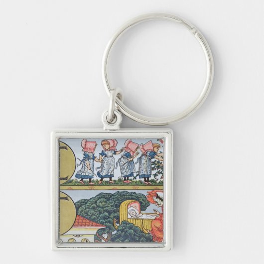 E-F, von einem Alphabet, das auf Kinderzimmer Schlüsselanhänger (Vorne)