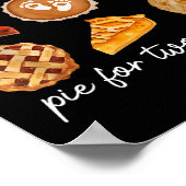 E For Two Please Thanksgiving Fall Pregnancy Annou Poster (Ecke)