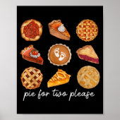 E For Two Please Thanksgiving Fall Pregnancy Annou Poster (Vorne)