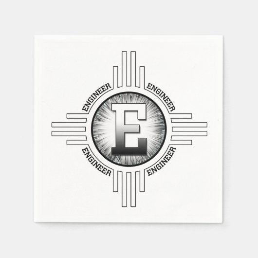 E FÜR ENGINEER SERVIETTE (Vorderseite)