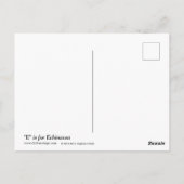 E für Monogramm-Karten der Echinacea-Blume Postkarte (Rückseite)