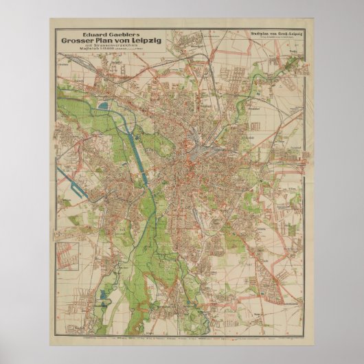 E. Gaebler’s Grosser Plan von Leipzig (1943) Poster (Vorne)