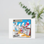 E gegen B - Nr.22 "Na ja, hallo da" Postkarte (Stehend Vorderseite)