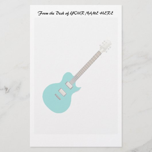 E-Gitarre aquamarin.png Briefpapier (Vorderseite)