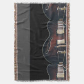 E-Gitarre auf Schwarz Decke (Vorderseite Vertikal)