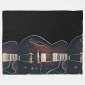 E-Gitarre auf Schwarz Fleecedecke (Vorderseite (Horizontal))