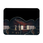 E-Gitarre auf Schwarz Magnet (Horizontal)