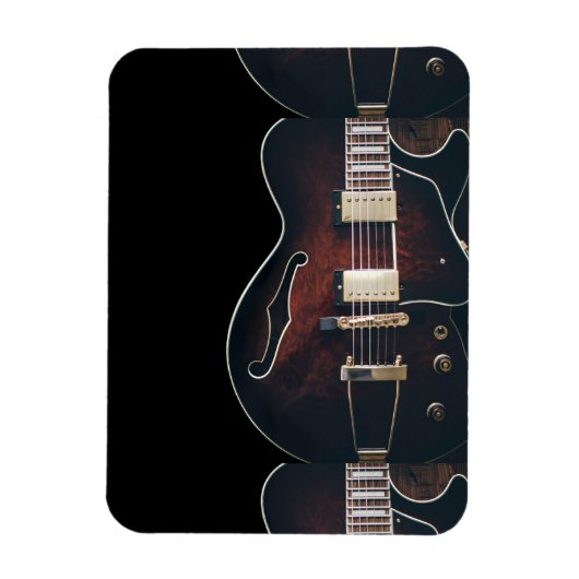 E-Gitarre auf Schwarz Magnet (Vertikal)