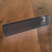 E-Gitarre auf Schwarz Namensplakette (Seite)