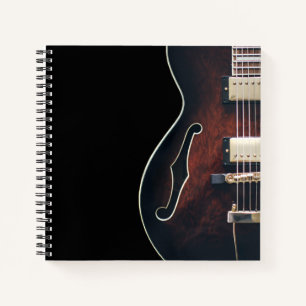 E-Gitarre auf Schwarz Notizblock