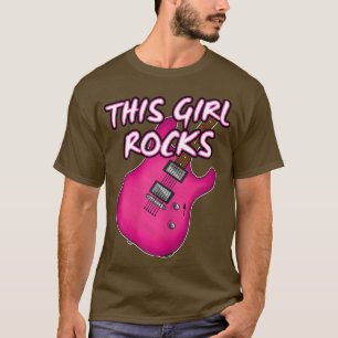 E-Gitarre Dieses Mädchen rockt weibliche Gitarrist T-Shirt