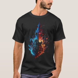 E-Gitarre Flammen Gitarrist Musiker Retro Gitarre T-Shirt