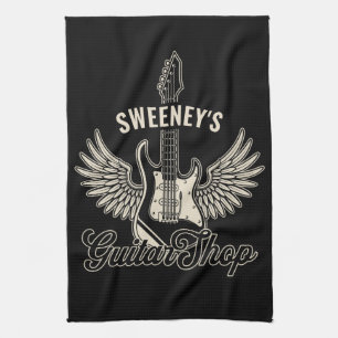 E-Gitarre Flügel Personalized Gitarrenladen Geschirrtuch