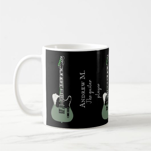 E-Gitarre / Gitarrist Coffee Tasse (Links)
