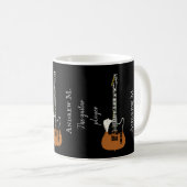 E-Gitarre / Gitarrist Coffee Tasse (VorderseiteRechts)