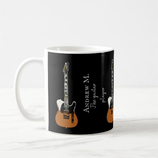 E-Gitarre / Gitarrist Coffee Tasse (Links)