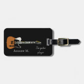 E-Gitarre / Gitarrist-Reise Gepäckanhänger (Vorderseite horizontal)