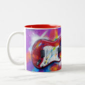 E-Gitarre Graffiti Style Kunst Tasse (Links)