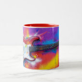 E-Gitarre Graffiti Style Kunst Tasse (Mittel)