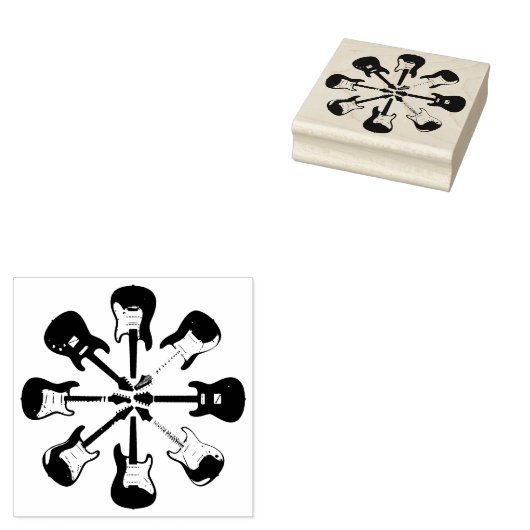 E-Gitarre Gummistempel (Stempel)