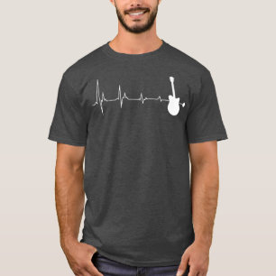 E-Gitarre Herzschlag Vintage-Gitarrespieler T-Shirt