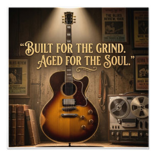 E-Gitarre im Vintage-Stil mit Archtop Fotodruck