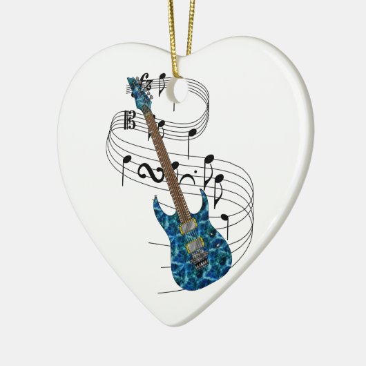 E-Gitarre Keramik Ornament (Links)