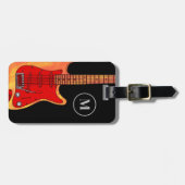E-Gitarre personalisiert Gepäckanhänger (Vorderseite horizontal)