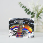 E-Gitarre Postkarte (Stehend Vorderseite)