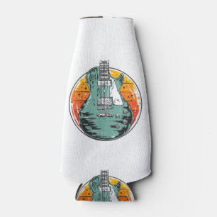 E-Gitarre Retro Sonnenuntergang Vintage Musikband  Flaschenkühler