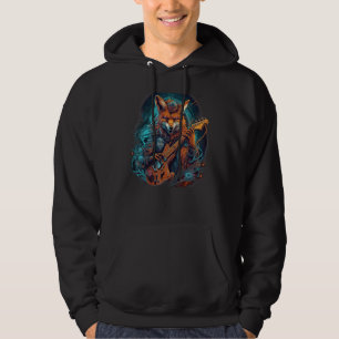 E-Gitarre Rockmusik Fuchs Hoodie