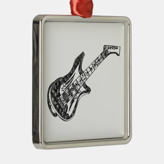 E-Gitarre Silbernes Ornament (Rechts)