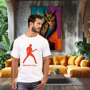 E-Gitarre Silhouette Action Lifestyle Design T-Shirt