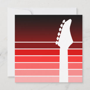 E-Gitarre-Silhouette : rot verblassen Einladung
