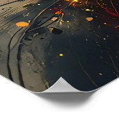 E-Gitarre Splatter-Paint Rock-Musik Poster (Ecke)