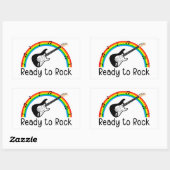E-Gitarre Sticker 'Ready to Rock' (Blatt)