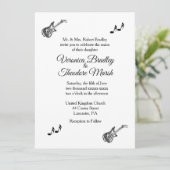 E-Gitarre Thema Hochzeit Einladung (Stehend Vorderseite)