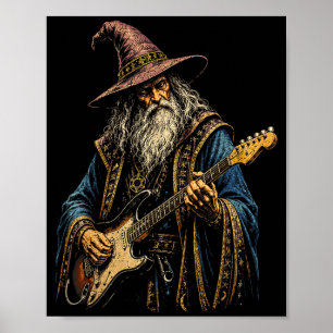 E-Gitarre-Zauberer Rockstar Sodasy Gitarrist Poster