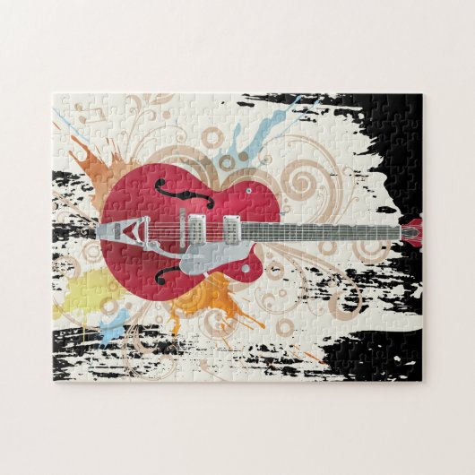 E-Gitarren-Entwurf Puzzle (Horizontal)