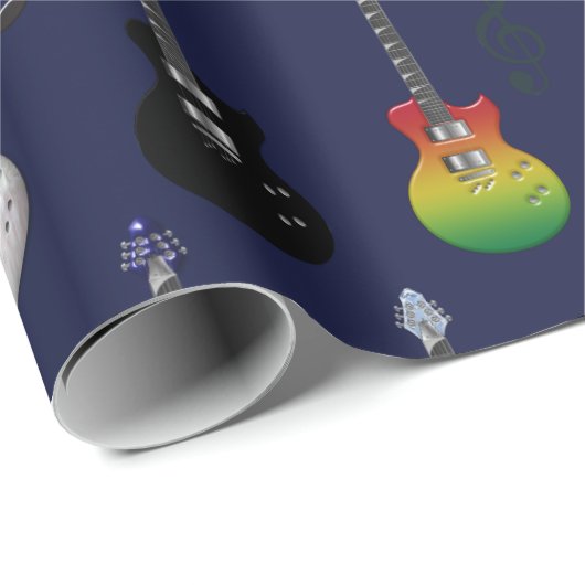E-Gitarren Geschenkpapier (Rolleneckpunkt)