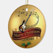 E-Gitarren-~Musical Rolle-~Merry Weihnachten~ Keramik Ornament (Links)