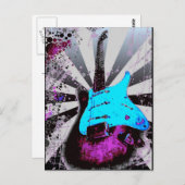 E-Gitarren-Postkarte Postkarte (Vorne/Hinten)
