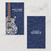 E-Gitarren-Spieler-Musik-Künstler-Karten-Konzert Visitenkarte (Vorne/Hinten)
