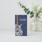 E-Gitarren-Spieler-Musik-Künstler-Karten-Konzert Visitenkarte (Stehend Vorderseite)