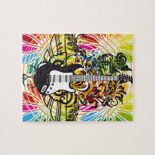 E-Gitarrenentwurf Puzzle (Horizontal)