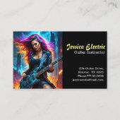 E-Gitarrenlehrer-Visitenkarte Visitenkarte (Vorderseite)