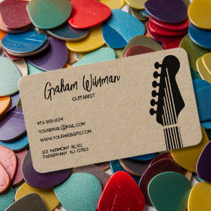 E-Gitarrenunterricht Musiker Musiklehrer Visitenkarte