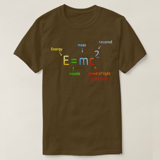 E gleich M C Squared E=MC2 Wissenschaftliche Gleic T-Shirt (Design vorne)